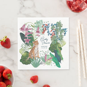 Serviette En Papier Cute Tiger Safari Jungle Nouvelle Baby Shower   