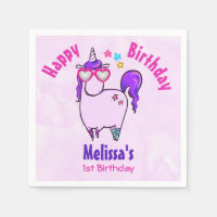 Cute Unicorne dans les lunettes en forme de coeur