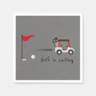Serviette En Papier Cute Watercolor Golf Fun Golf Calling Quote