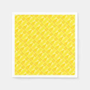 Serviette En Papier Cute Yellow Crayon Artsy Motif