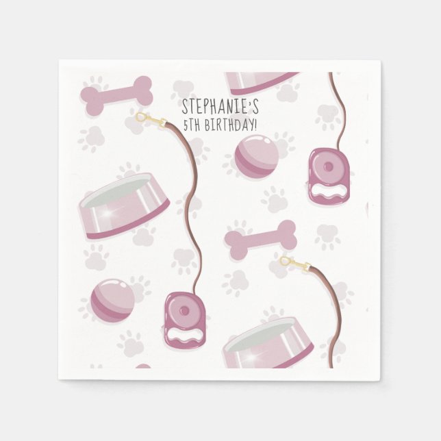 Serviette En Papier Cute Yorkshire Terrier Anniversaire serviettes (Devant)