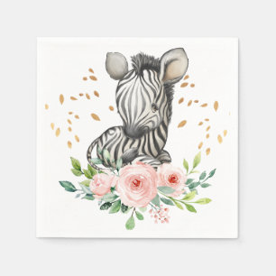 Serviette En Papier Cute Zebra Anniversaire Baby shower