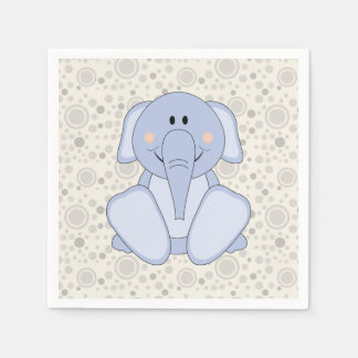 Serviette En Papier Cutelyn Baby Blue Elephant