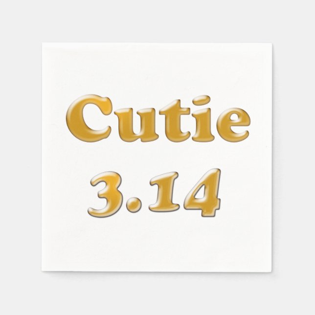 Serviette En Papier Cutie 3,14 Pi Jour (Devant)