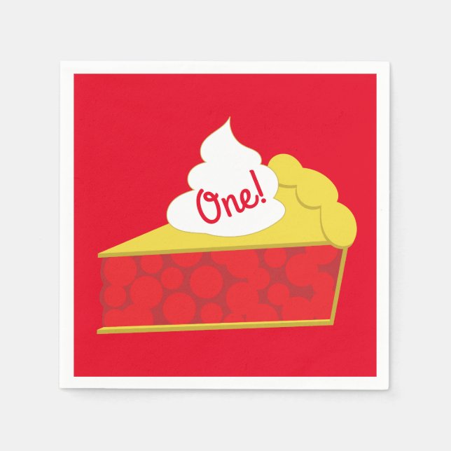 Serviette En Papier Cutie Pie Cherry Fête d'anniversaire de l'enfant (Devant)