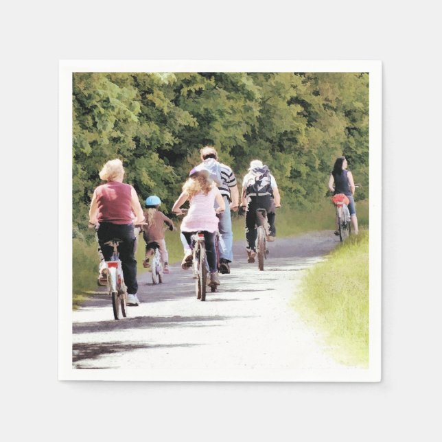 SERVIETTE EN PAPIER CYCLISME (Devant)