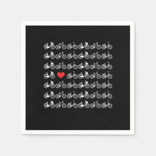Serviette En Papier Cycliste vélo Heart vélo vélo vélo vélo vélo vélo 