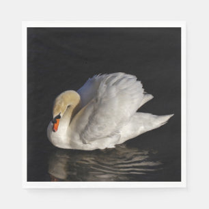 Serviette En Papier Cygne blanc