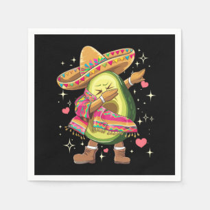 Serviette En Papier Dabbing Avocat Cinco De Mayo Drôle Poncho Mexicain