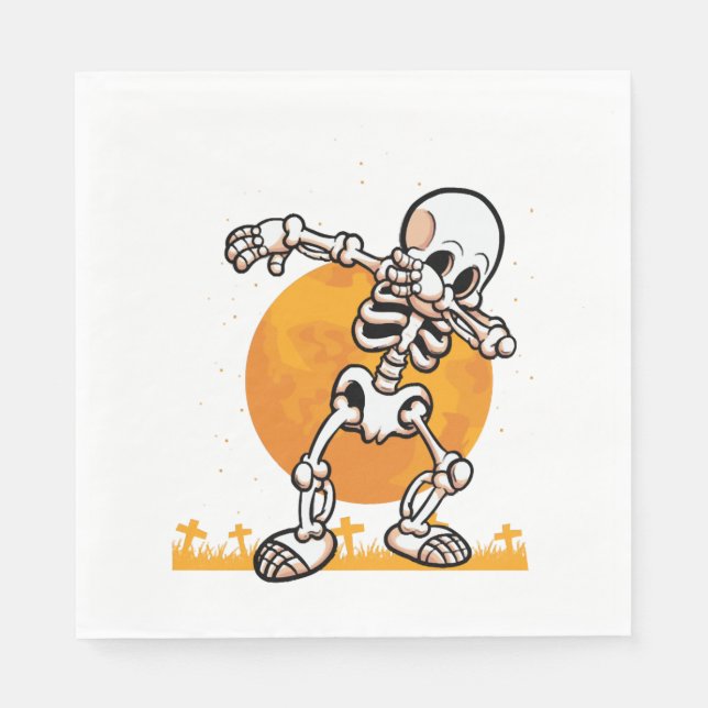 Serviette En Papier Dabbing Halloween Carlin chien (Devant)