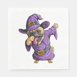 Serviette En Papier Dabbing sorcier Carlin mignon Carlins Halloween Da