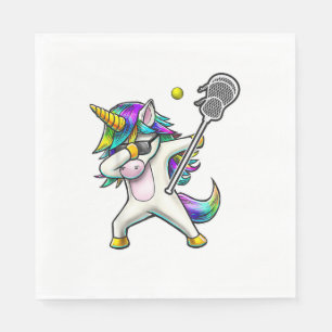 Serviette En Papier Dabbing Unicorn Lacrosse Chemise Enfants Unicorne 