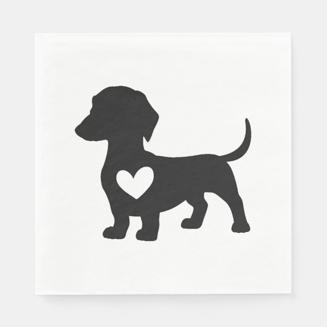 Serviette En Papier Dachshund      (Devant)