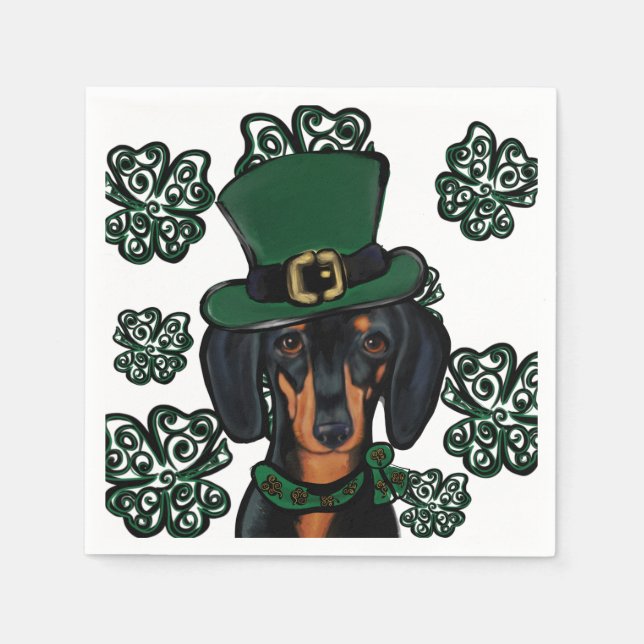 SERVIETTE EN PAPIER DACHSHUND       (Devant)