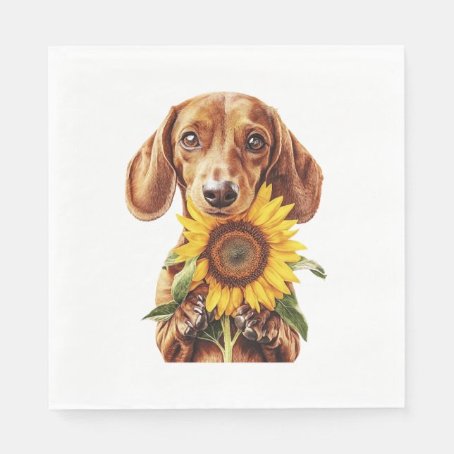 Serviette En Papier Dachshund (Devant)