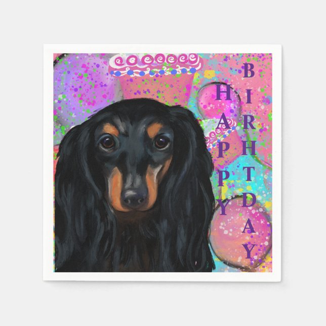 SERVIETTE EN PAPIER DACHSHUND    (Devant)