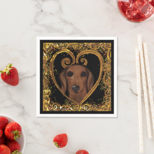 SERVIETTE EN PAPIER DACHSHUND