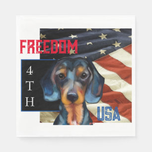 Serviette En Papier Dachshund     