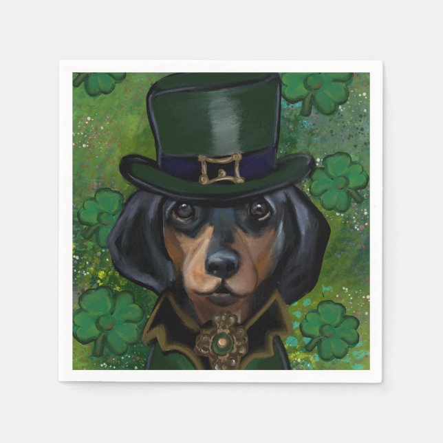 Serviette En Papier Dachshund  (Devant)