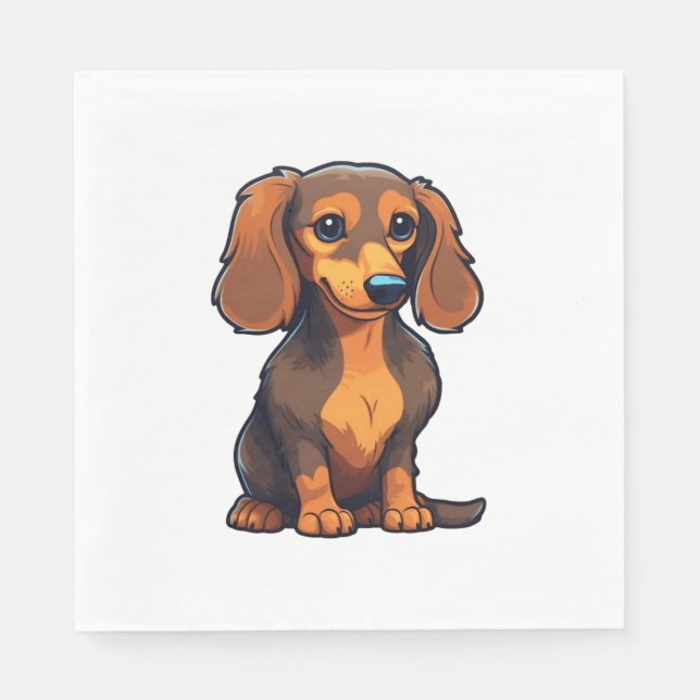 Serviette En Papier Dachshund 3 (Devant)