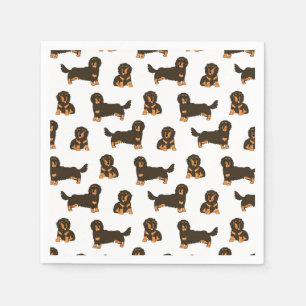Serviette En Papier Dachshund aux cheveux longs