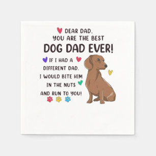 Serviette En Papier Dachshund Cher Papa, Tu Es Le Meilleur