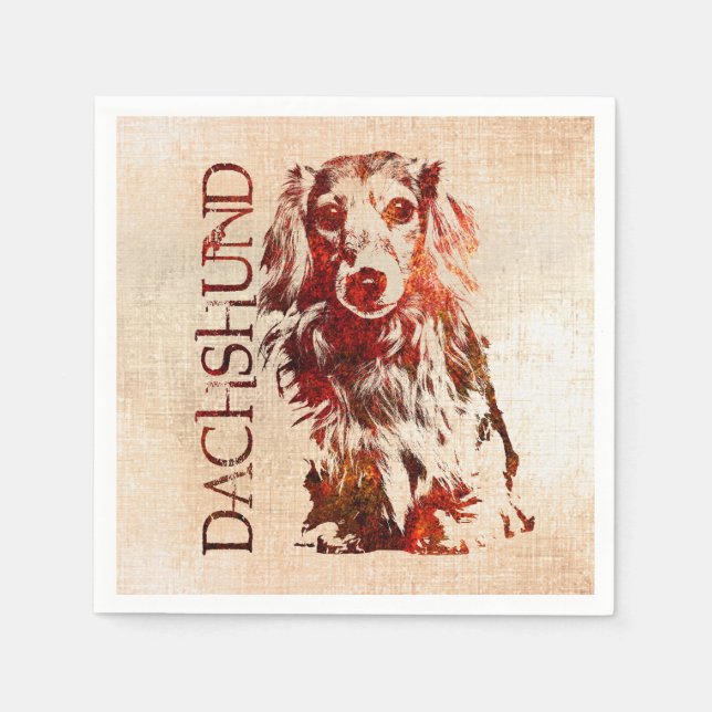 Serviette En Papier Dachshund chien - Doxie (Devant)
