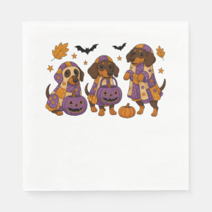 Serviette En Papier Dachshund Chien Fantôme Halloween