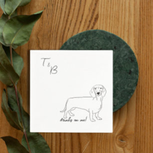 Serviette En Papier Dachshund Chien Mariage Cocktail Serviettes