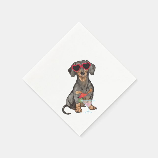 Serviette En Papier Dachshund d'été (Coin)