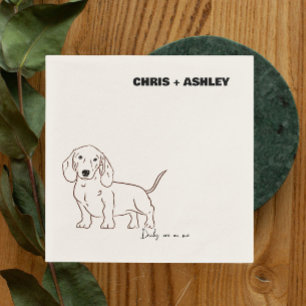 Serviette En Papier Dachshund Dog Cocktail Napkin pour mariage