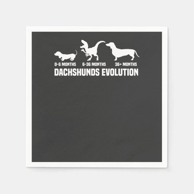 Serviette En Papier Dachshund Evolutions (Devant)