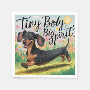 Serviette En Papier Dachshund Petit Corps, Grand Esprit