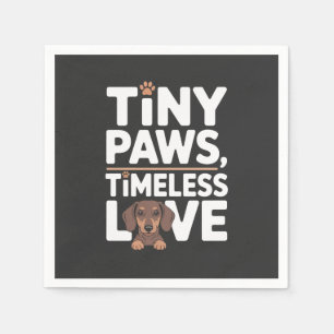 Serviette En Papier Dachshund Petites Pattes, Amour Intemporel