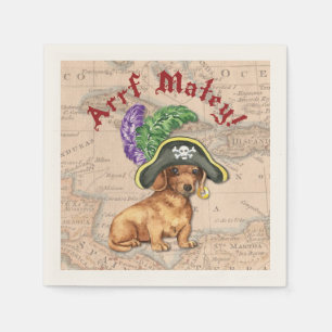Serviette En Papier Dachshund Pirate