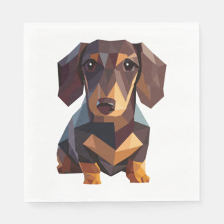 Serviette En Papier Dachshund Poly - Super mignonne Miniature Dachshun