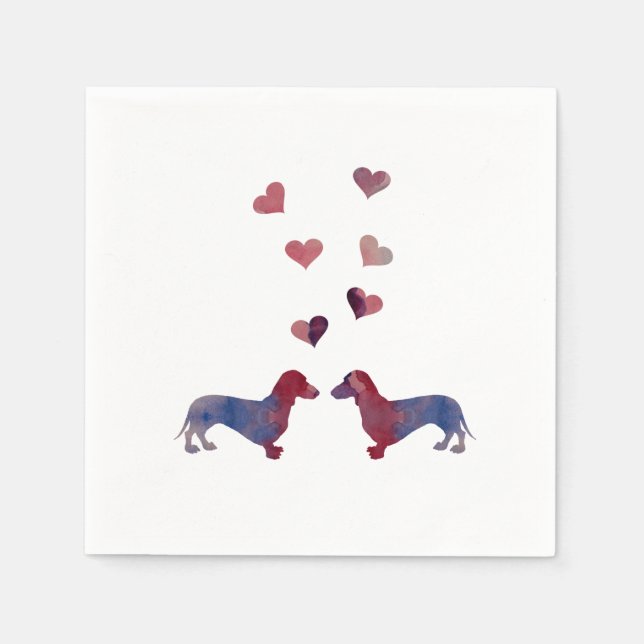 Serviette En Papier Dachshunds (Devant)