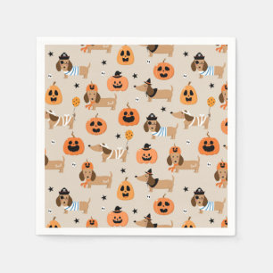 Serviette En Papier Dachshunds en Halloween Costumes Motif