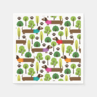 Dachshunds En Promenade Dans Le Parc