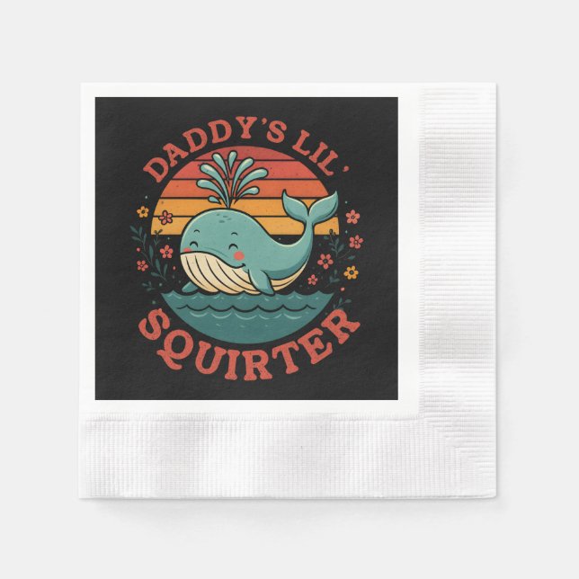 Serviette En Papier Daddy Little Whale (Devant)