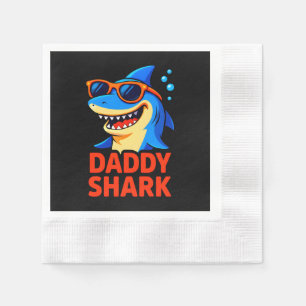 Serviette En Papier Daddy Shark Fêtes des pères cadeaux