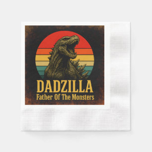 Serviette En Papier Dadzilla Père De La Fête des pères Des Monstres