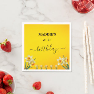 Serviette En Papier Daffodil personnalisable Mars Fleur de naissance A