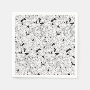 Serviette En Papier Daffodiques motif floral printanier