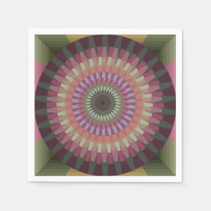 Serviette En Papier Dahlia d'hiver aux couleurs chaudes et boueuses - 