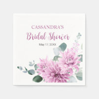 Dahlia Pourpre Eucalyptus Plante Verte Baby Shower