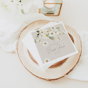 Serviette En Papier Daisy Elegant Fleur sauvage Fête des mariées moder