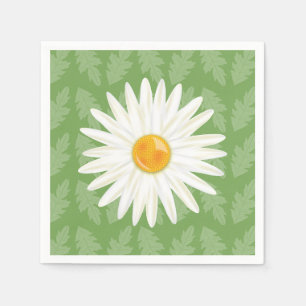 Serviette En Papier Daisy Illustration De Daisy Flower Sur Green