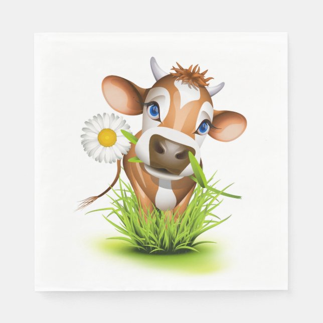 Serviette En Papier Daisy La Vache Luncheon Papier serviettes (Devant)