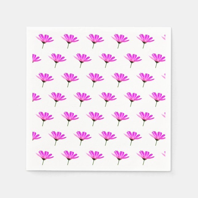 Serviette En Papier Daisy rose  (Devant)
